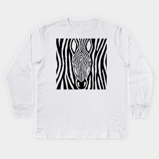 zebra transparent Kids Long Sleeve T-Shirt